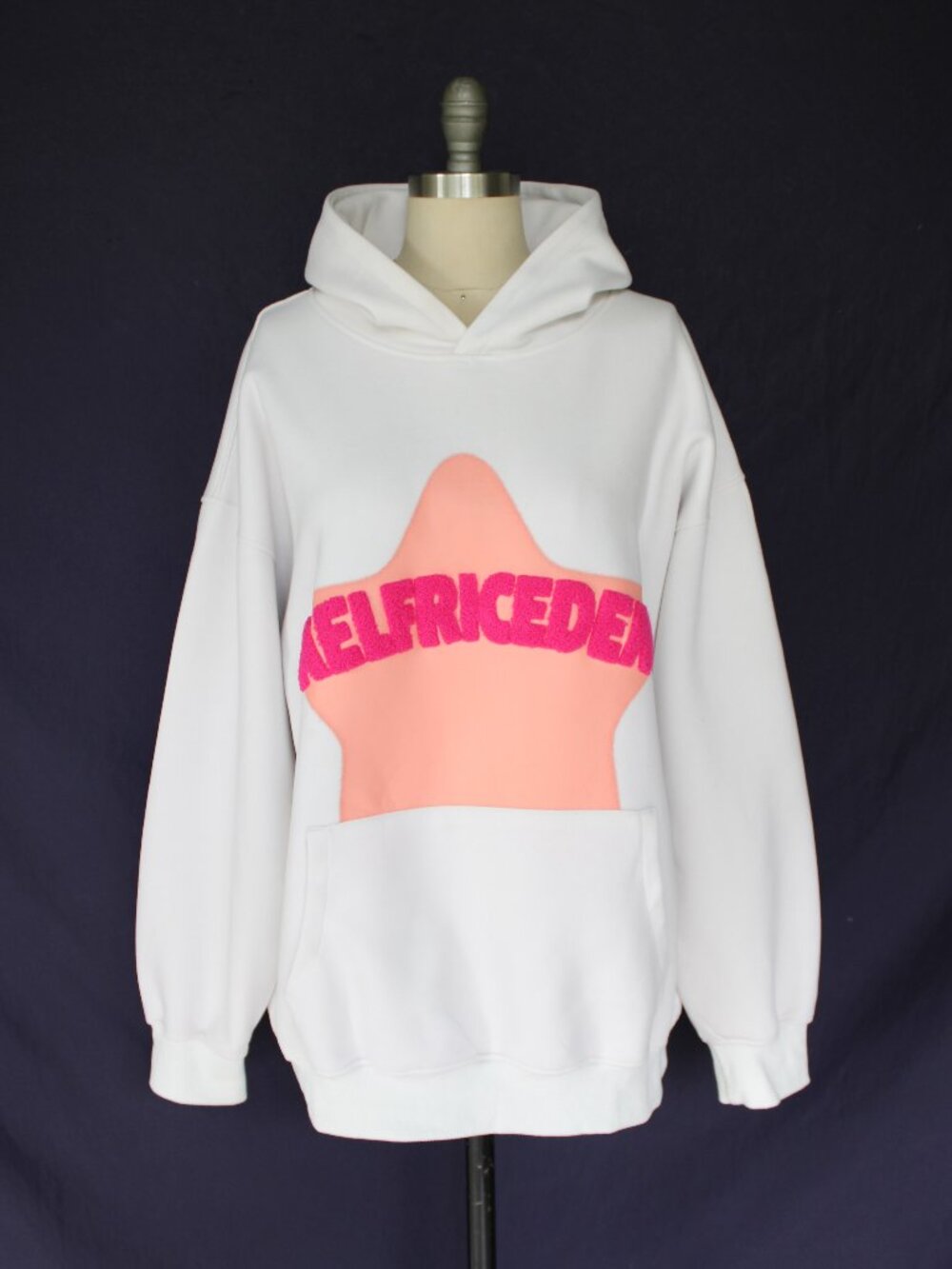 Aelfric Eden Vintage Embroidered Eden Star Hoodie ivory oversized sweatshirt L - Picture 6 of 12